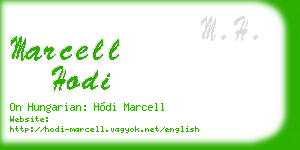 marcell hodi business card
